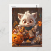 Baby Werewolf mit Candy Basket Postcard Postkarte (Vorne/Hinten)