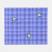 Baby Westie BLAST Kariert Fleece Blanket (Vorderseite (Horizontal))