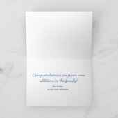 Baby Whale New Baby Gratulations Card Blue Karte (Innenseite)