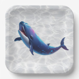 Baby Whale Platter Pappteller