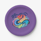 Baby Whale Surfer Pappteller (Vorderseite)