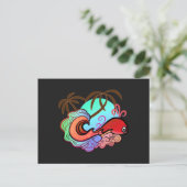 Baby Whale Surfer Postkarte (Stehend Vorderseite)