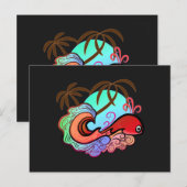 Baby Whale Surfer Postkarte (Vorne/Hinten)