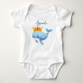 Baby Whale Themed Baby Bodysuit Baby Strampler (Vorderseite)