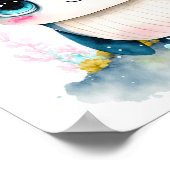 Baby Whale Wall Art Poster (Ecke)
