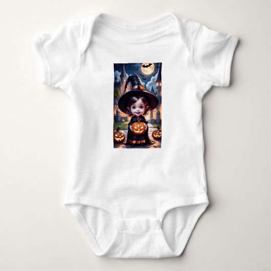 Baby whitch Halloween Baby Strampler (Vorderseite)