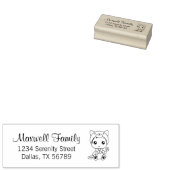 Baby White Cat Jumpsuit Familienadresse Gummistempel (Stempel)