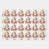 Baby White Lambs Weihnachtskids Geschenkpapier Set (Vorderseite 3)