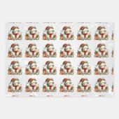 Baby White Lambs Weihnachtskids Geschenkpapier Set (Vorderseite)