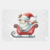 Baby White Lambs Weihnachtskids Geschenkpapier Set (Vorderseite 3)
