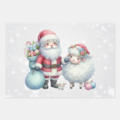 Baby White Lambs Weihnachtskids Geschenkpapier Set (Vorderseite 2)