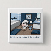 Baby White Tiger Hardship Abzeichen Funny Cartoon  Button (Vorderseite)