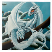 Baby White Winter Dragon Fliese (Vorderseite)