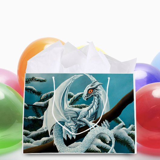 Baby White Winter Dragon Große Geschenktüte
