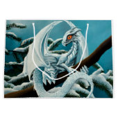 Baby White Winter Dragon Große Geschenktüte (Vorderseite)