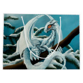 Baby White Winter Dragon Große Geschenktüte (Rückseite)