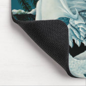 Baby White Winter Dragon Mousepad (Ecke)