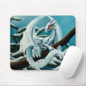 Baby White Winter Dragon Mousepad (Mit Mouse)