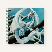 Baby White Winter Dragon Notizblock (Vorderseite)