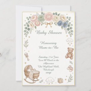 Baby Wiege Baby Shower Einladung
