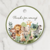 Baby Wild Animal Round Favor Tag Geschenkanhänger (Vorderseite)