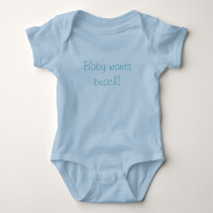 Baby will Strandkursivschrift Strampler