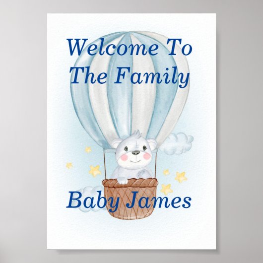 Baby Willkommen in der Familie Poster (Vorne)