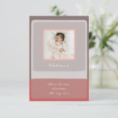 Baby Willkommensgruß danke der neugeborenen Karte (Stehend Vorderseite)