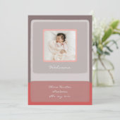 Baby Willkommensgruß danke der neugeborenen Karte (Stehend Vorderseite)