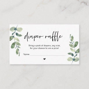 Baby Windel Verlosung, Gewinnen Sie einen Preis, C Begleitkarte