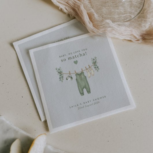 Baby, wir lieben dich so sehr Matcha! Papiertasche Serviette