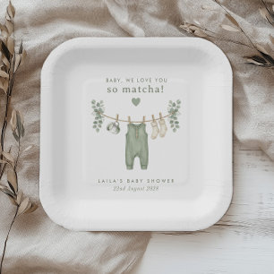 Baby, wir lieben dich so sehr Matcha! Pappteller