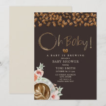 Baby wird Baby Baby Dark Coffee Floral Dusche brau