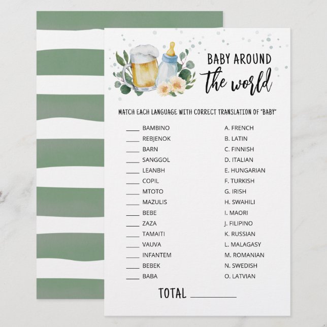 Baby wird Baby rund um das Weltspiel züchten (Vorne/Hinten)