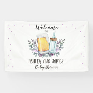 Baby wird Baby Shower Couples Beer Flasche Banner