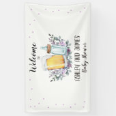 Baby wird Baby Shower Couples Beer Flasche Banner (Vertikal)