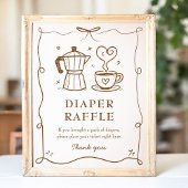 Baby wird Baby Shower Diaper Raffle Game Poster