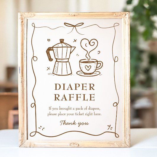 Baby wird Baby Shower Diaper Raffle Game Poster