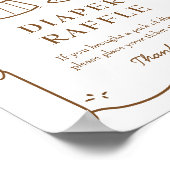 Baby wird Baby Shower Diaper Raffle Game Poster (Ecke)