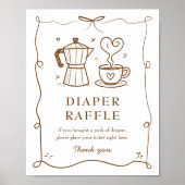 Baby wird Baby Shower Diaper Raffle Game Poster (Vorne)