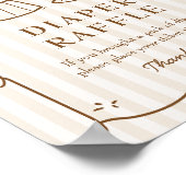 Baby wird Baby Shower Diaper Raffle Game Poster (Ecke)