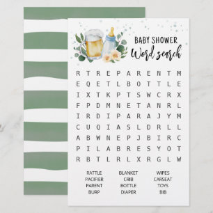 Baby wird Baby Shower Word Search Game