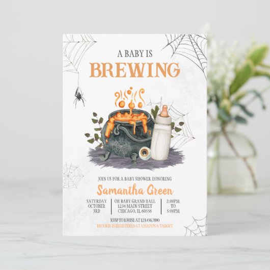 Baby wird Babydusche Einladung (Stehend Vorderseite)