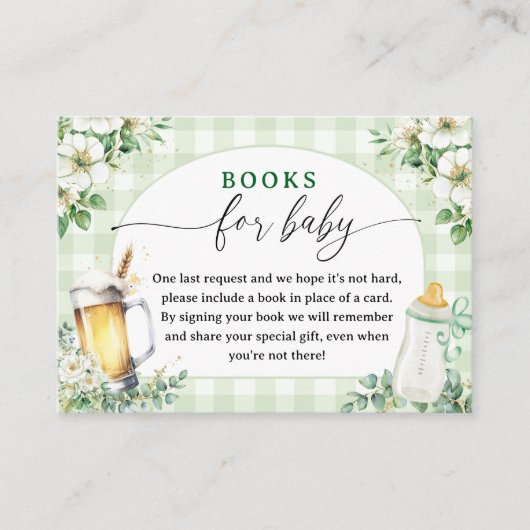 Baby wird Babyduschenbeerbücher für Baby zubereite Begleitkarte (Vorderseite)