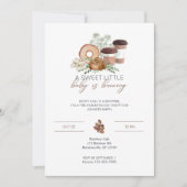 Baby wird brauen - Schokolade braun Einladung (Vorderseite)