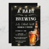 Baby wird Coed Baby Dusche Brauen Einladung (Vorne/Hinten)