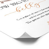 Baby wird Coffee Baby Shower Bly Sign Poster (Ecke)