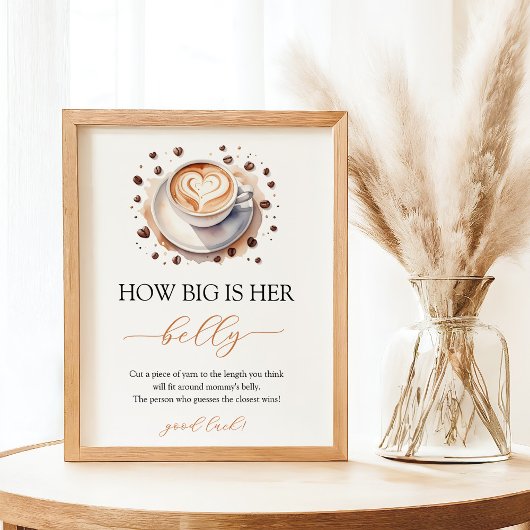 Baby wird Coffee Baby Shower Bly Sign Poster