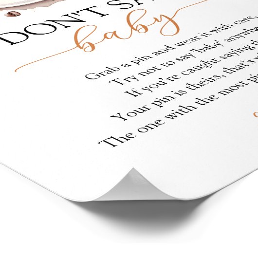 Baby wird Coffee Baby Shower Game Poster (Ecke)