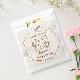 Baby wird Coffee Baby Shower Gevor Bag, Geschenktütchen